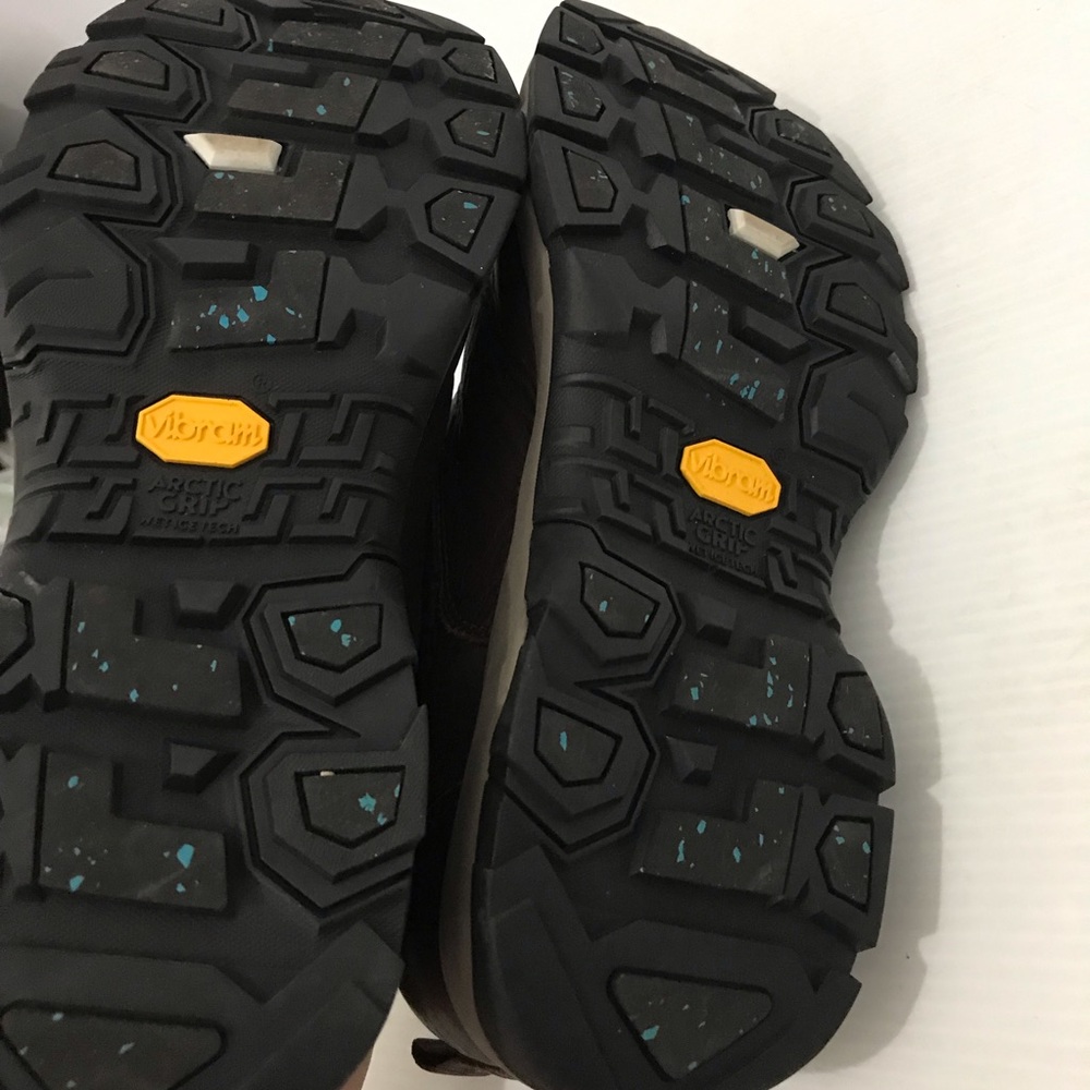 L.L. Bean Vibram Arctic Grip Brown Leather Waterproof Slip On Women's Size 10 - Picture 7 of 8